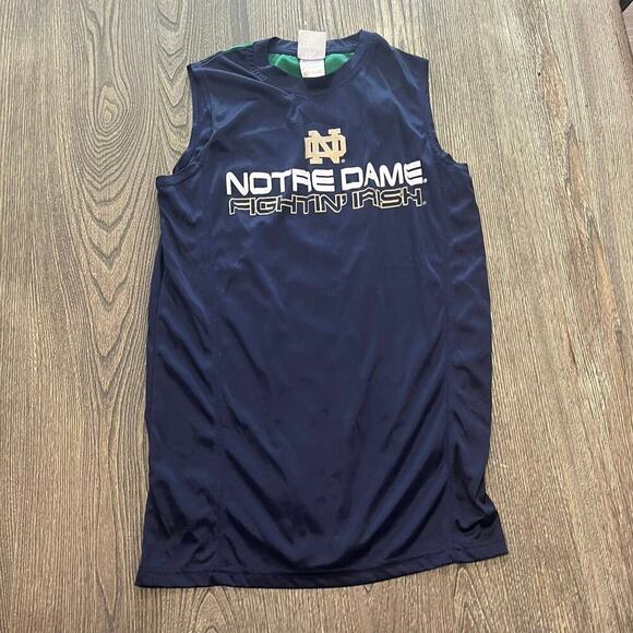 KA Knights Apparel Sleeveless Jersey Notre Dame Fightin' Irish Navy Green Size S - Picture 1 of 5